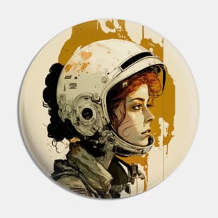 Astronaut Girl Pin