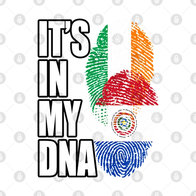 Paraguayan And Irish Mix Heritage DNA Flag by Just Rep It!!