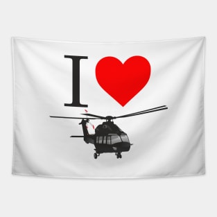 I Love Helicopters Tapestry