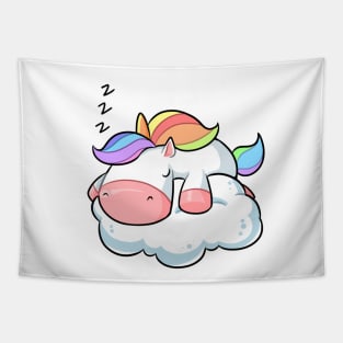 Kawaii unicorn holding plunger Tapestry