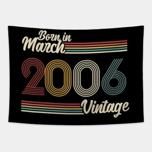 Vintage Born in March 2006 Tapestry