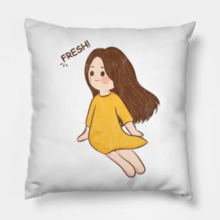 Cute girl smile Pillow