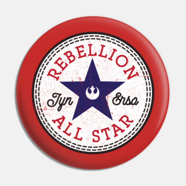 Star Wars Rogue One Rebellion Jyn Converse Logo Rogue One Pin Teepublic
