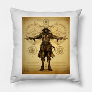 The Vitruvian Man by Leonardo da Vinci Pillow