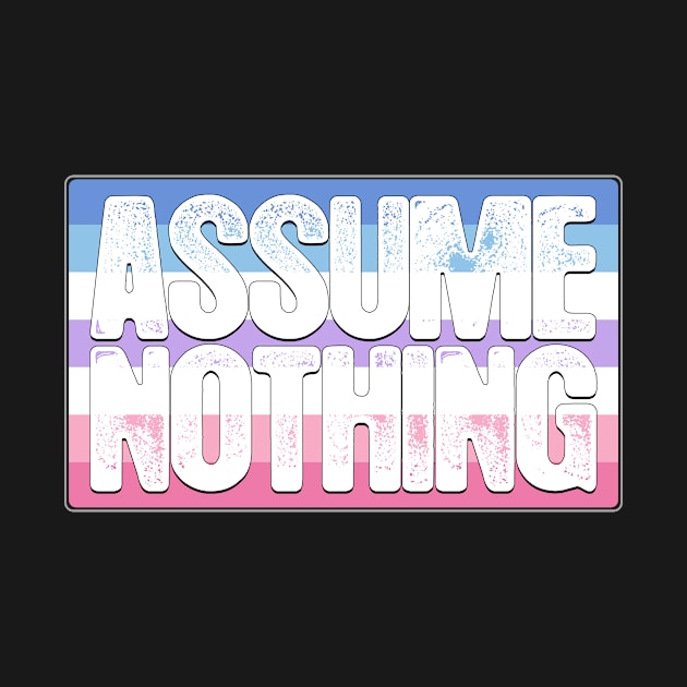 Assume Nothing Bigender Pride Flag by wheedesign