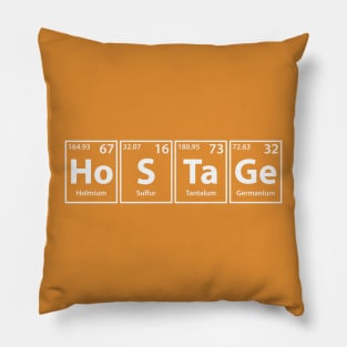 Hostage (Ho-S-Ta-Ge) Periodic Elements Spelling Pillow