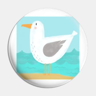 Beach Seagull Pin