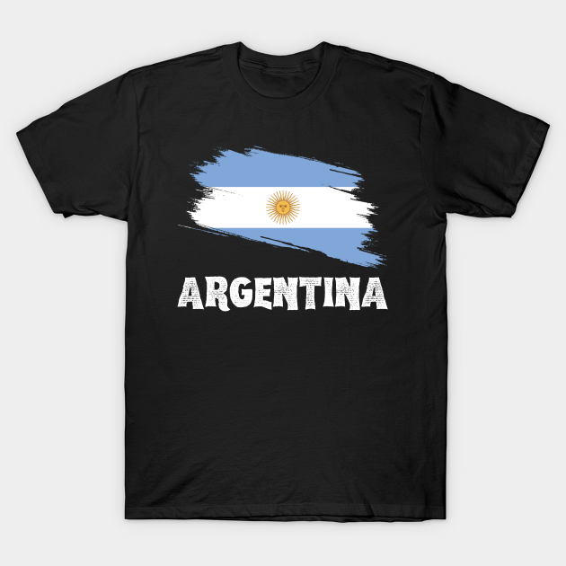 Argentina Flag with Distressed Flag and Letters - Argentina Flag - T ...