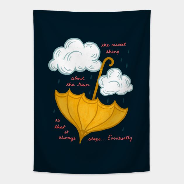 Rainy day Tapestry by VictoriaBlackDesigns