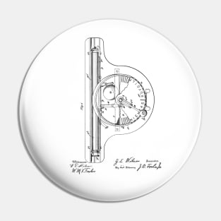 Type Writing Machine Vintage Patent Hand Drawing Pin