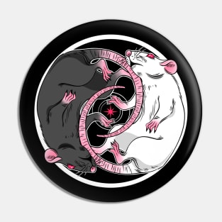 Yin Yang Rats Pin