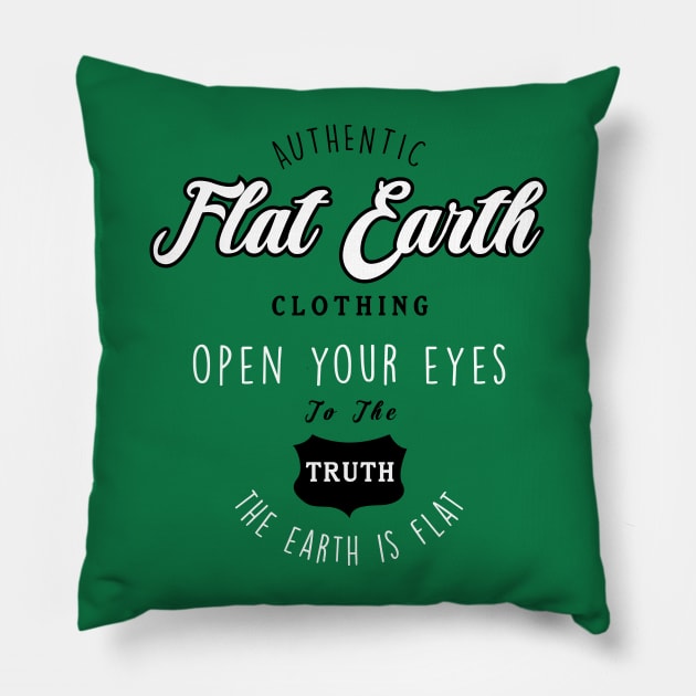 Flat Earth Truth Pillow by VeesTees