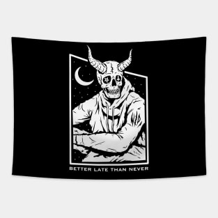 Never Better Skull Tapestry