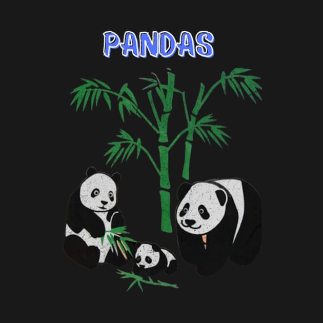 Panda Bear Family by MckinleyArt