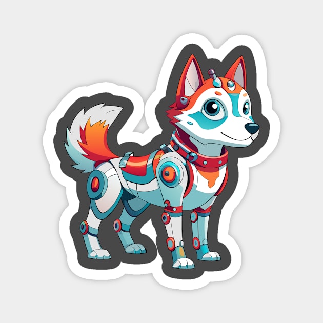 robot dog Magnet by Shapwac12