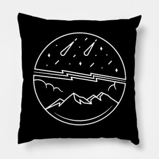 meteors and mountains Pillow