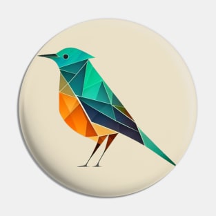 Paradise Bird - Geometric bird design for the environment Pin