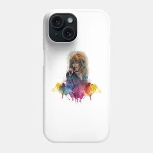 TINA TURNER WITH SPLASH COLOR ART PAINTING Phone Case