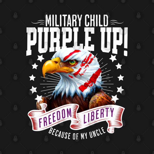 Military Kids - Purple-Up 2023 Holiday - Military Uncle by alcoshirts