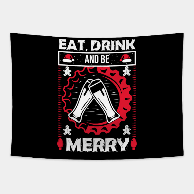 eat, drink and be merry Tapestry by  Berbero