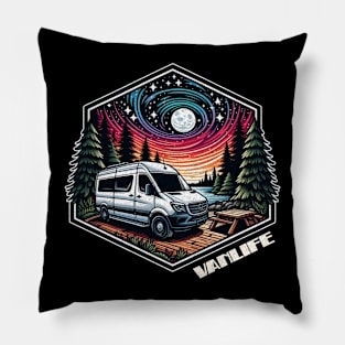 Sprinter camper night sky Pillow