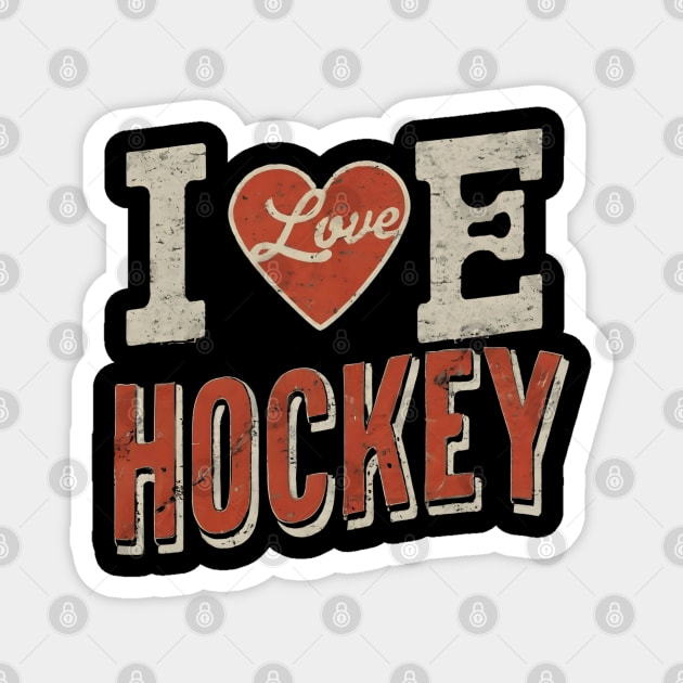 I love hockey Magnet by NomiCrafts