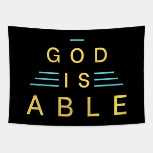 God Is Able | Christian Typography Tapestry