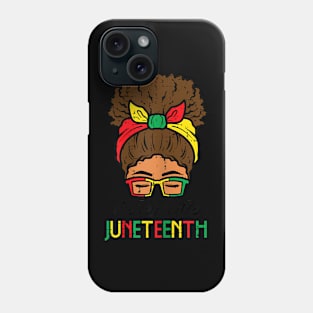 Celebrate Juneteenth Afro Woman African Women Girls Kids Phone Case