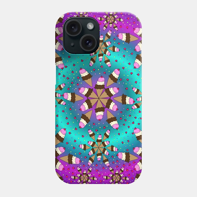 Ice cream universe Phone Case by Punderstandable