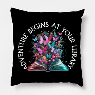 Adventure Begins At Your Library Summer Reading 2024 Pillow