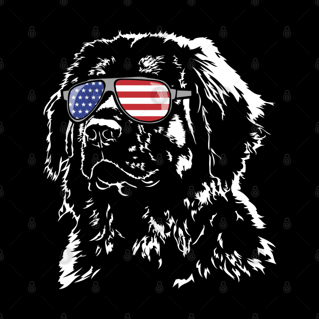 Leonberger American Flag sunglasses patriotic dog by wilsigns