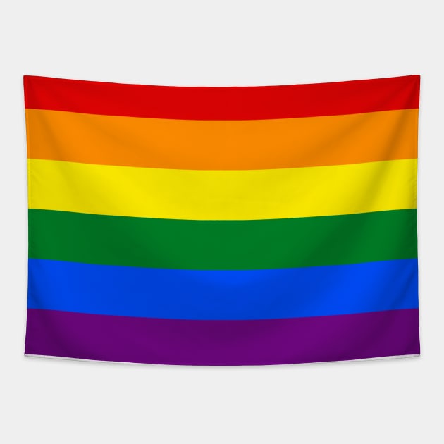 Large Gay Pride Rainbow Equality and Freedom Flag Tapestry by podartist