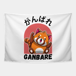 kawaii ganbare red panda Tapestry