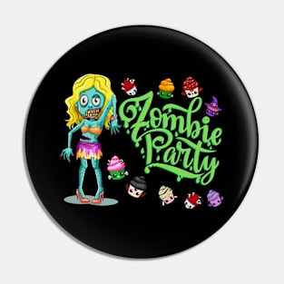 Zombie Party Pin