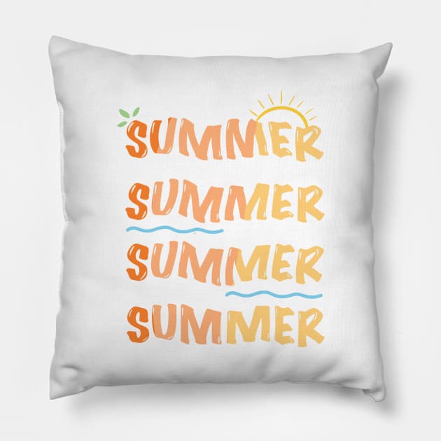 Sunny Summer Pillow by withpingu