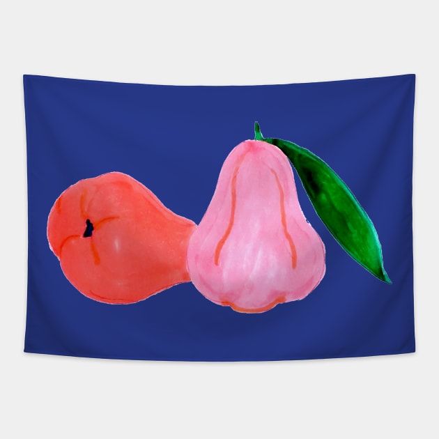 Jambu II (Wax Apple) - Singapore Series Tapestry by littleoddforest