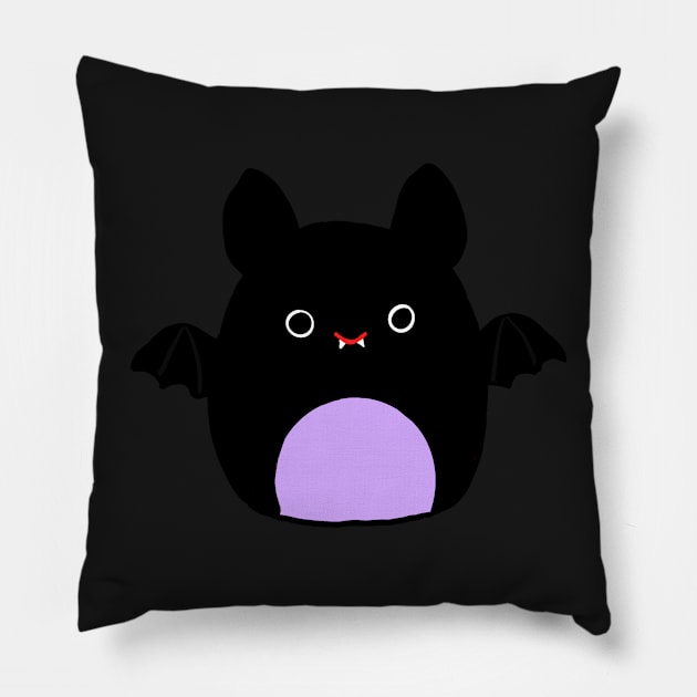 Betty cute bat stuffy squish bat Pillow by Ech0mun