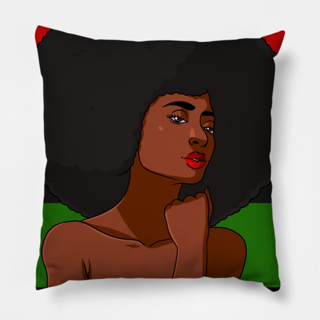 Melanin Queen Black Girl Magic Pride Pillow by Noseking