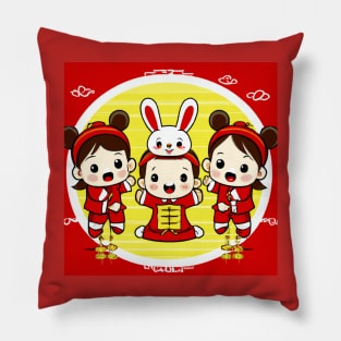 Gong Xi Fai Cai! Celebrate the Year of the Rabbit Pillow