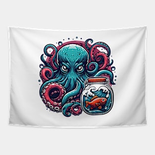 Octopus And Jar Tapestry