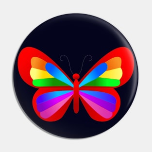 Rainbow Butterfly Pin