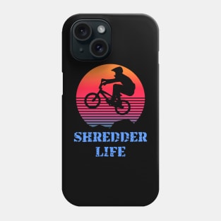 Shredder life BMX stunt retro sunset Phone Case