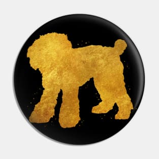 Toy Poodle golden art Pin