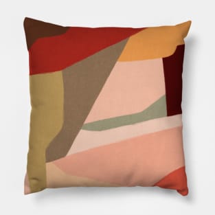 Boho Earthy Garden Abstract shapes Pillow