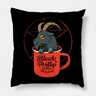 Black Phillip Coffee Pillow