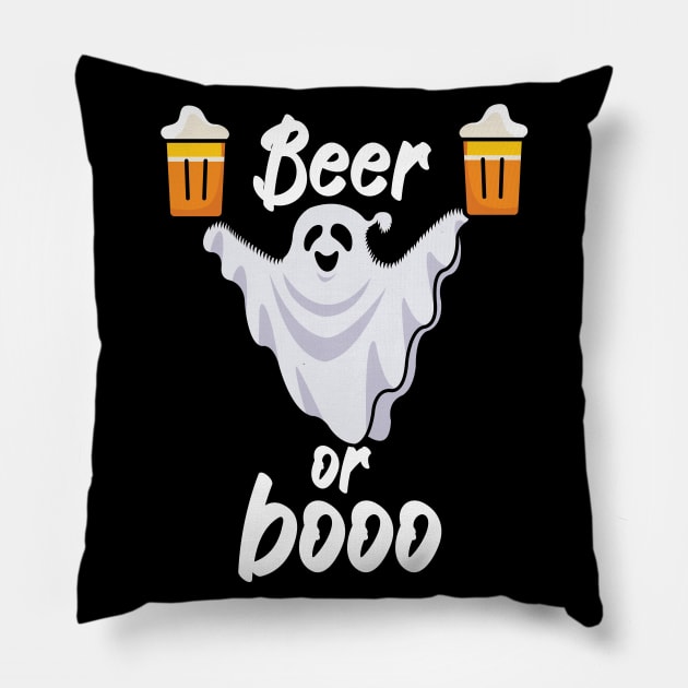 Beer or boo Pillow by maxcode