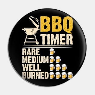 BBQ Timer Rare Medium Well Burned T shirt For Women Pin