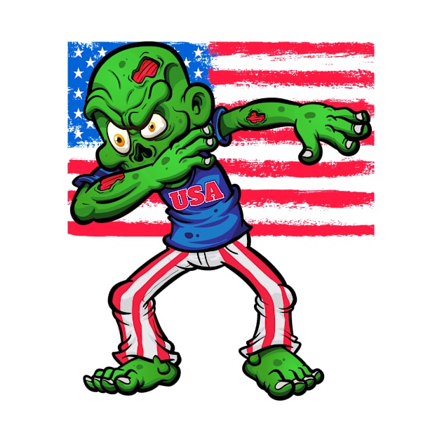 4th Of July Patriotic Zombie by Eyes4