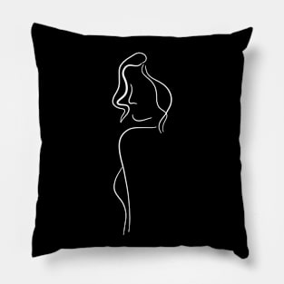 Sexy Woman Line Drawing - Sultry Susanna Pillow