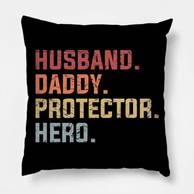 Husband Daddy Protector Hero Pillow by DragonTees